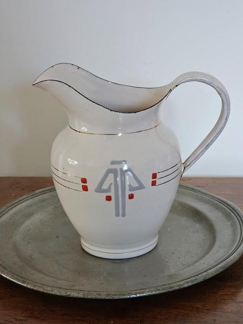 Zeldzaam ART DECO emaillen kannetje / kan emaille, Antiek en Kunst, Antiek | Emaille, Ophalen of Verzenden