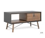 Salontafel 101x48x50cm walnoot en matzwart, Huis en Inrichting, Tafels | Salontafels, Ophalen, 50 tot 100 cm, Zo goed als nieuw