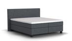 Boxspring 160 breed inclusief topper, Ophalen, Gebruikt, Blauw, Tweepersoons