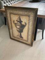 Decoratieve lijst met vaas afbeelding, Gebruikt, Ophalen of Verzenden, 75 cm of meer, 50 tot 75 cm