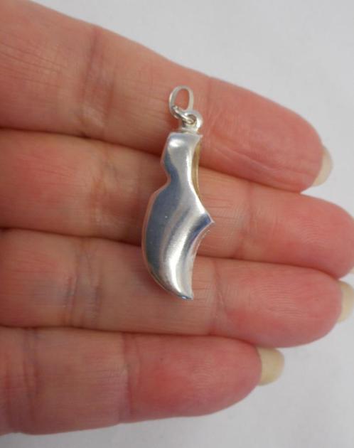 Zilveren vintage klomp hanger nr.1152, Sieraden, Tassen en Uiterlijk, Kettinghangers, Zo goed als nieuw, Zilver, Zilver, Overige voorstellingen
