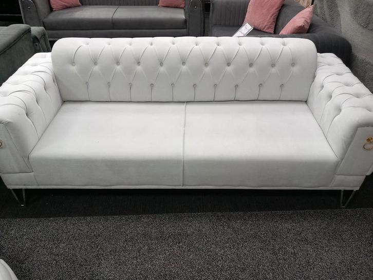 Mooie 2x 3-zits bank - 220cm breed, Huis en Inrichting, Banken | Bankstellen, Gebruikt, Driepersoons, 200 tot 250 cm, 75 tot 100 cm