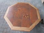 oude vintage salontafel - tegeltafel 8 hoekig, Ophalen, Gebruikt, 50 tot 100 cm, 50 tot 100 cm