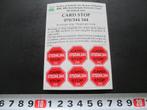 sticker card stop bij verlies diefstal cheques kaarten BBL, Verzamelen, Ophalen, Zo goed als nieuw, Bedrijf of Vereniging