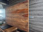 Eettafel mangohout, Huis en Inrichting, Tafels | Eettafels, Ophalen, 50 tot 100 cm, Zo goed als nieuw, Metaal