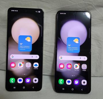 2x Samsung Galaxy Z Flip 5 – 512 GB_ 8gb RAM Zwart en Crème beschikbaar voor biedingen