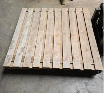Schuttingscherm / tuinscherm 180x180cm, 21planks, rvs geschr beschikbaar voor biedingen