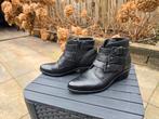 Juul & Belle stoere zwarte leren enkellaarsjes maat 37 zgan, Ophalen of Verzenden, Zo goed als nieuw, Zwart