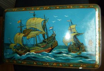 voorraad blik met afbeelding van een clipper beschikbaar voor biedingen