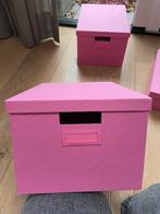 Roze IKEA Opbergdozen met Deksel en Vakverdeling, Ophalen of Verzenden, Gebruikt, Kunststof, Minder dan 50 cm