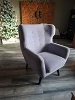 Lichtblauwe oorfauteuil van Frenque, Ophalen