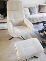 Relaxfauteuil  met voetenbank, Huis en Inrichting, Fauteuils, Ophalen, Zo goed als nieuw, 75 tot 100 cm