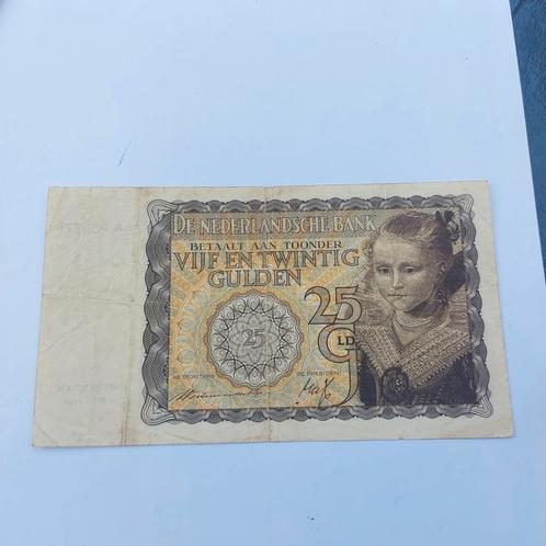 25 gulden biljet jong princesje 1940 in ZF
Serie AA 055776, Postzegels en Munten, Bankbiljetten | Nederland, Los biljet, 25 gulden