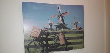 Canvas schilderij Nederlands landschap beschikbaar voor biedingen