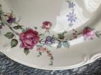 antiek servies 12 persoons zgan bloemen gouden rand, Antiek en Kunst, Ophalen