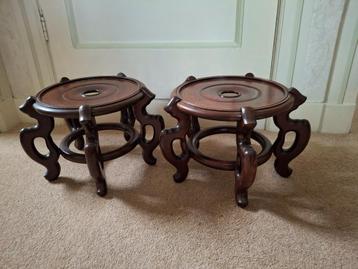 Chinese mahoniehout standaard/sokkelverhoger/plantentafeltje beschikbaar voor biedingen