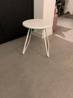 Leuk wit ijzeren bijzettafeltje tafeltje, Ophalen of Verzenden, Nieuw, Rond, 45 tot 60 cm