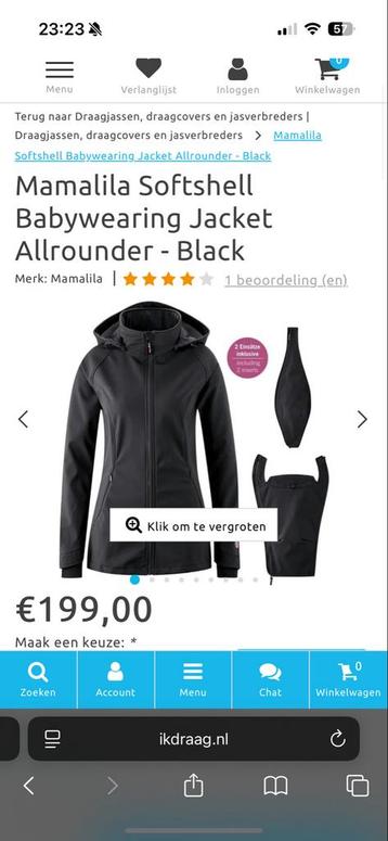 Mamalila Softshell Jas - Maat XS beschikbaar voor biedingen