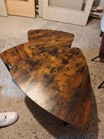 Industriële Mango Houten Salontafels - Set van 3, Huis en Inrichting, Tafels | Salontafels, Ophalen, 50 tot 100 cm, Industrieel modern