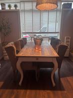 Riviera maison driftwood eettafel, Ophalen, Gebruikt, Landelijk, 4 tot 6 stoelen