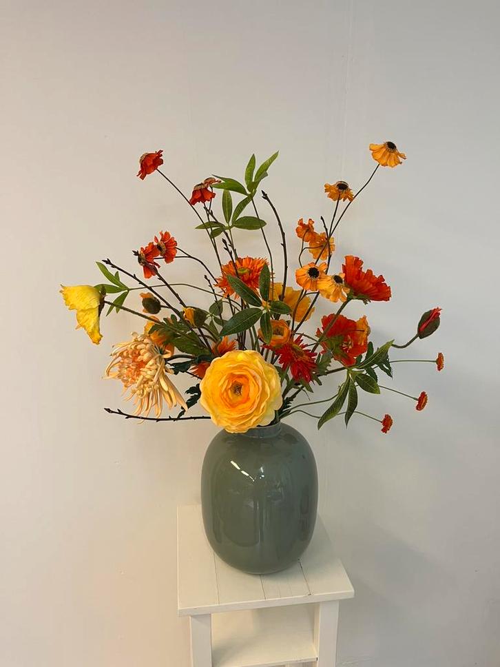 Silk-ka boeket incl. Pip Studio vaas, Huis en Inrichting, Woonaccessoires | Kunstplanten en Kunstbloemen, Nieuw, Binnen, Ophalen of Verzenden