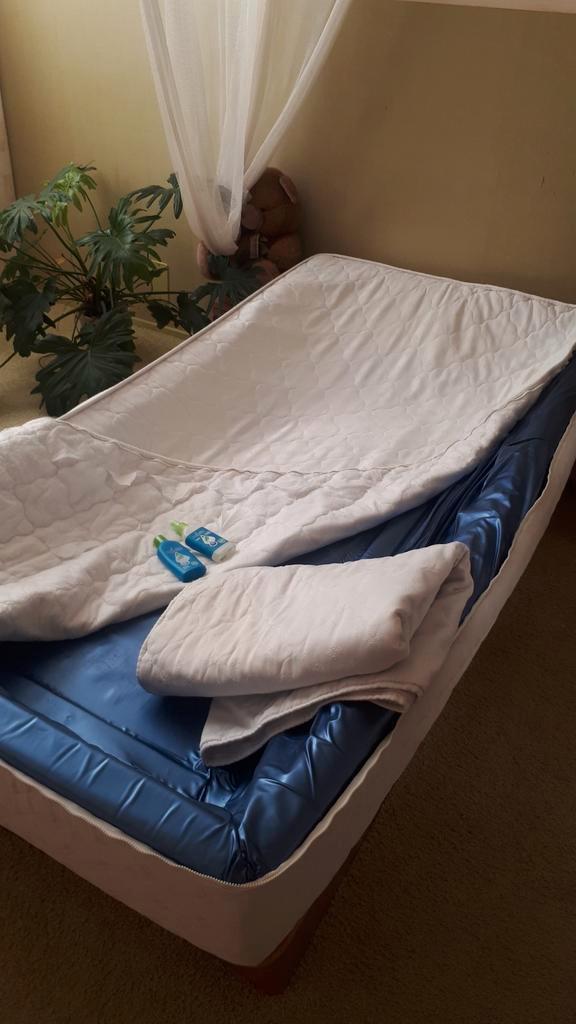 1persoons Waterbed Ombouw 1 x 2m, tijken, verwarmingselement, Huis en Inrichting, Slaapkamer | Waterbedden, Gebruikt, Solo-systeem