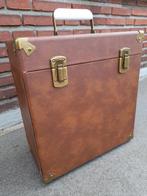 Vinyl Platenkoffer voor max 30/35 platen - bruin, Ophalen of Verzenden, Zo goed als nieuw, Overige merken