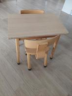 2 sets oude/vintage schooltafels met elk 2 stoelen., Ophalen, Gebruikt, Stoel(en)