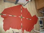 Mooi Rood soepel echt leer rundleer, Hobby en Vrije tijd, Verzenden, Leer of Kunstleer, Nieuw, 30 tot 120 cm