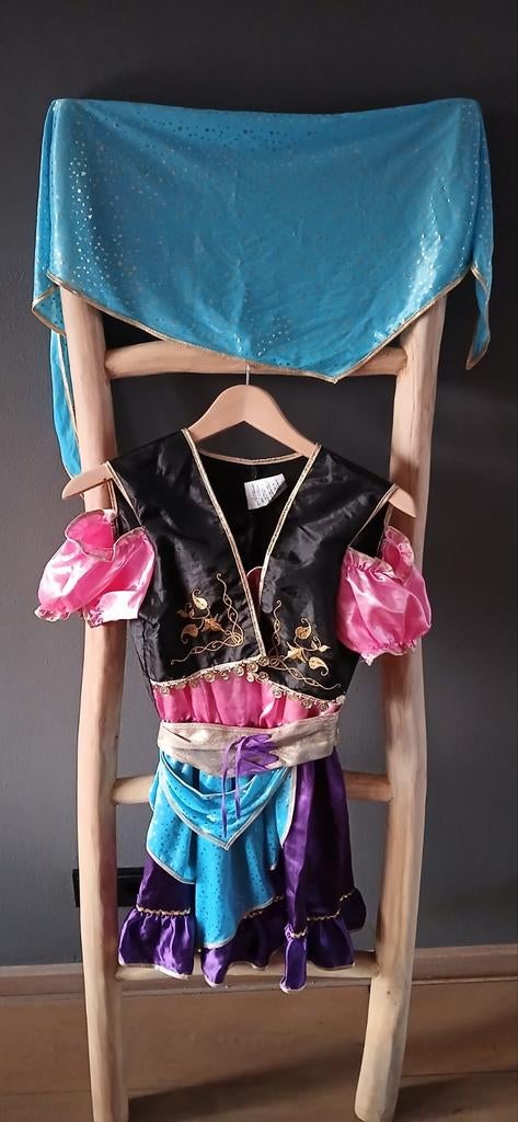 Zigeuner jurk met hoofddoek maat 140, Ophalen of Verzenden, 134 t/m 140, Meisje