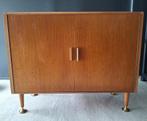 Vintage walnoten kastje met deurtjes - Patijn Poly Z serie, Huis en Inrichting, Ophalen, Vintage, 50 tot 100 cm, Metaal