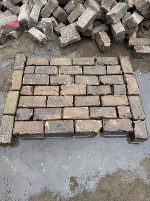 oud gebakken klinkerkeien brons, bruin Amsterdam, Tuin en Terras, Tegels en Klinkers, Gebruikt, Klinkers, Keramiek, 10 m² of meer