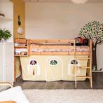 Kinderbed - Halfhoogslaper, Ophalen, 90 cm, Eenpersoons, Zo goed als nieuw