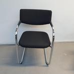 set 2x Vitra Visavis kantoorstoelen - zwarte stof, Ophalen of Verzenden, Zwart, Stof