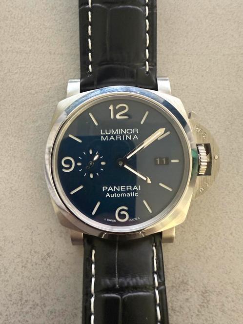 PANERAI Luminor Marina Blue Stainless Steel - 44MM- PAM01313, Sieraden, Tassen en Uiterlijk, Horloges | Heren, Zo goed als nieuw