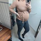 H&M Mama Zwangerschapsbroek/Tregging Grijs M, Maat 38/40 (M), Ophalen of Verzenden, Zo goed als nieuw, H&M Mama