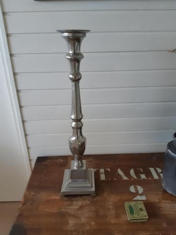 Mooie hoge (zwaar) verzilverde (kaarsen) kandelaar beschikbaar voor biedingen