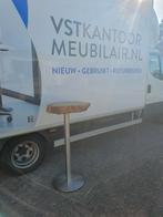 Boomstam sta tafel met metalen Sataliet voet., Ophalen of Verzenden, Zo goed als nieuw