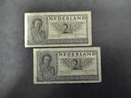 2 Biljetten 2 1/2 Gulden Juliana 1949, Postzegels en Munten, Bankbiljetten | Nederland, Verzenden, 2½ gulden