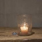 Windlicht bubbles S cilinder glazen stoer sober landelijk, Verzenden, Nieuw