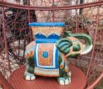 Vintage Chinese Elephant Jardiniere, Ophalen, Rond, Aardewerk, Minder dan 25 cm