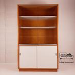 Vintage grote vitrinekast, winkel vitrine 1970s, mid-century, Met deur(en), 100 tot 150 cm, ., Ophalen of Verzenden