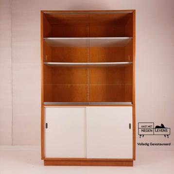 Vintage grote vitrinekast, winkel vitrine 1970s, mid-century beschikbaar voor biedingen