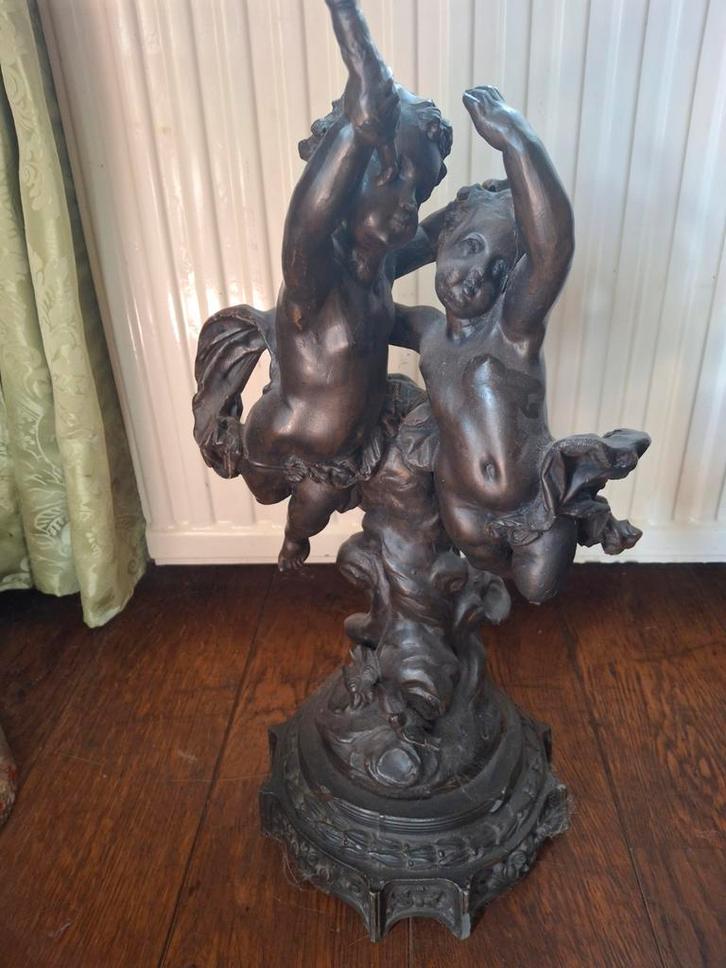 Beeld - Twee Putti, Antiek en Kunst, Antiek | Koper en Brons, Ophalen