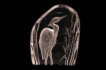 Wedgwood – Presse Papier – Reiger van kristal – Jaren 90 beschikbaar voor biedingen