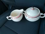 Mosa plateel  suiker en melkkannetje, Antiek en Kunst, Antiek | Servies los, Ophalen of Verzenden