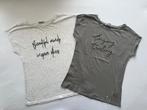 2 T-shirtjes –Cotton Club - Maat:L - 2 hele leuke gemêleer, Overige kleuren, Maat 42/44 (L), Ophalen of Verzenden, Korte mouw