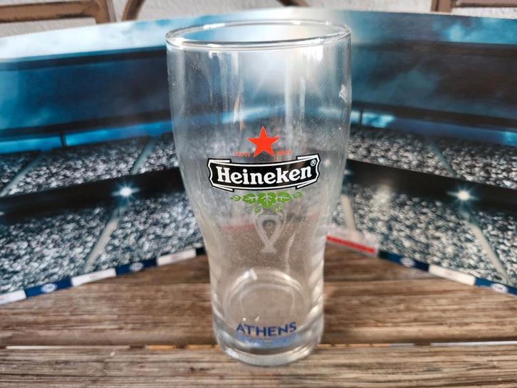 Heineken Bierglas - Champions League Athens 2007, Verzamelen, Glas en Borrelglaasjes, Zo goed als nieuw, Bierglas, Ophalen