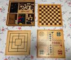 Bordspellen van hout 6 spelletjes, Ophalen, Zo goed als nieuw