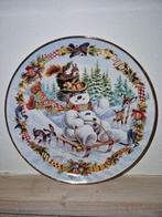 porselein Kerstbord Frosty's Sledding Adventure, Diversen, Kerst, Ophalen of Verzenden